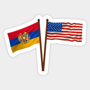 American Armenian Flag Sticker